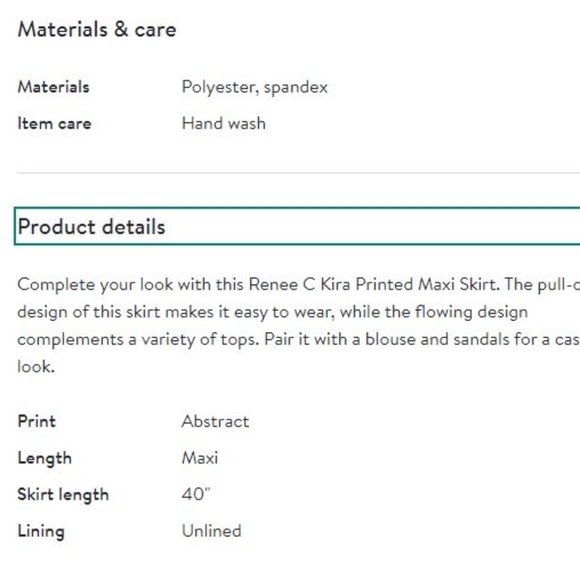 Renee C Kira Printed Maxi Skirt - Picture 6 of 6